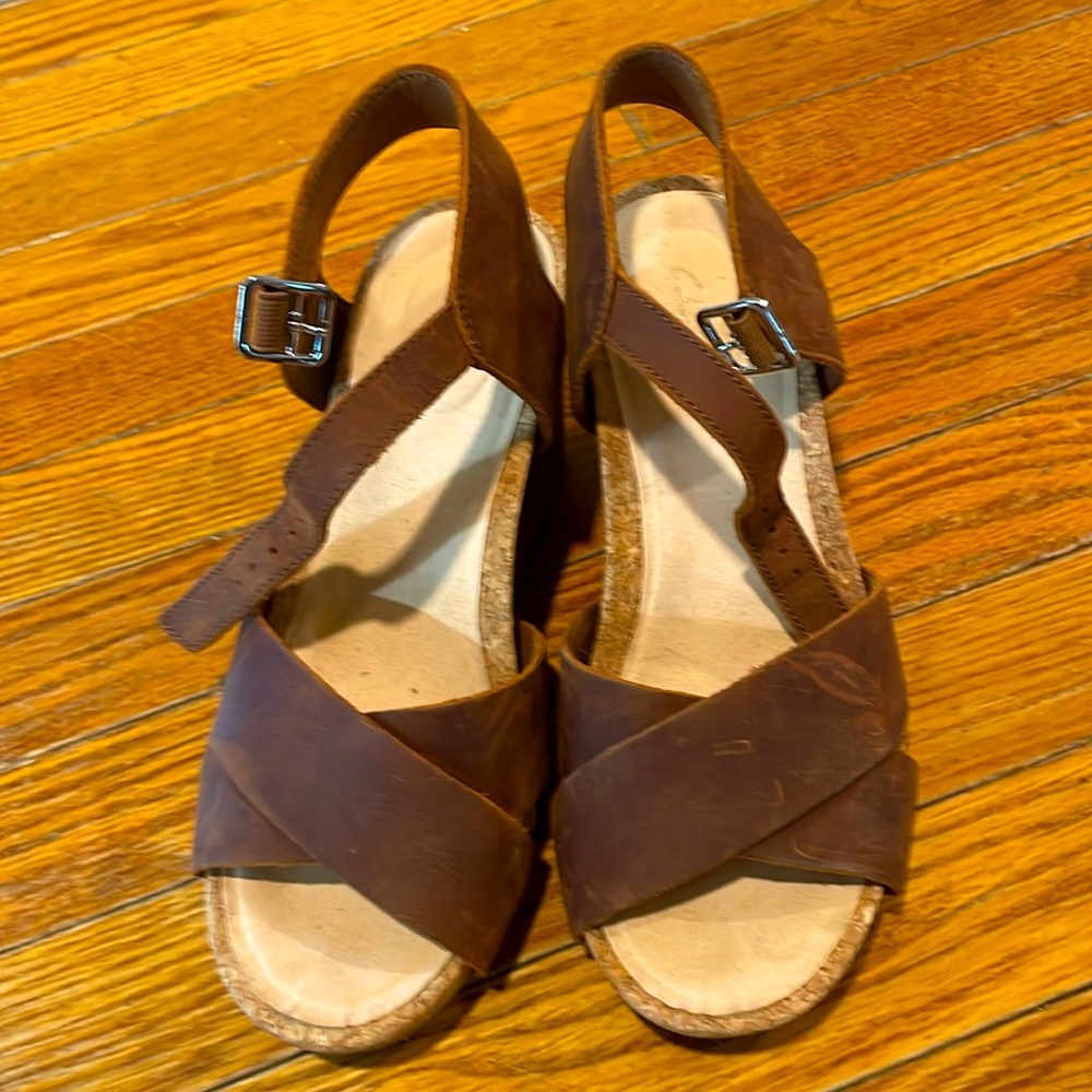 Clarks wedge sandals
